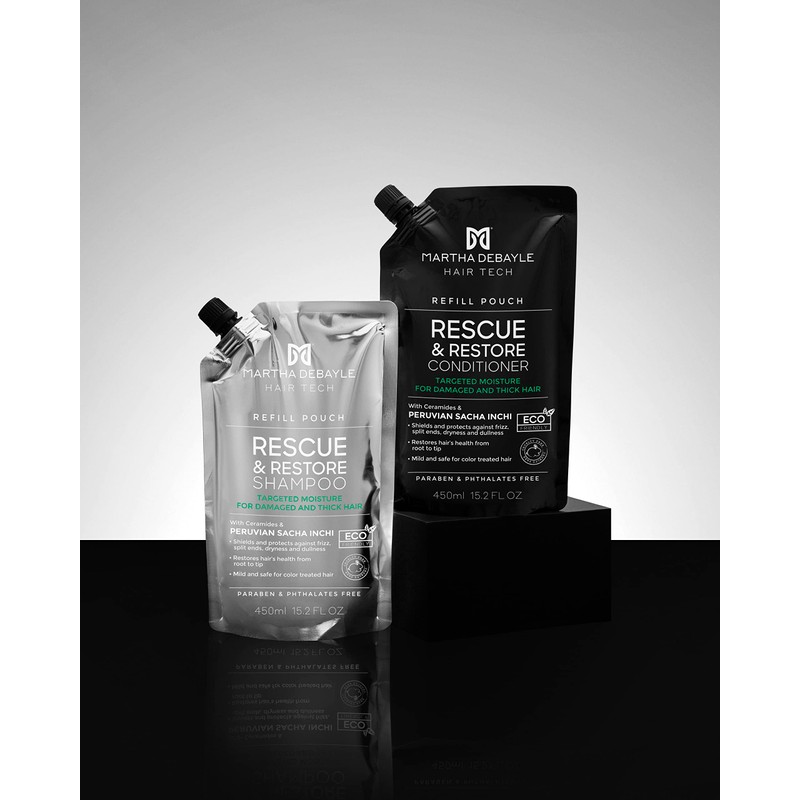 MARTHA DEBAYLE Acondicionador REFILL POUCH RESCUE & RESTORE. Brillo hidratado