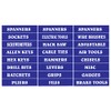 24 Toolbox Drawer Label Stickers Decals Organiser Blue
