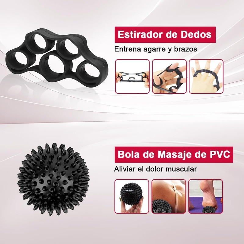 Ejercitador de Mano 6 en 1, Fortalecedor de Agarre, Hand