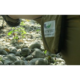 Vivere PAR22 Nylon Double Parachute Hammock - Black/Sand