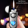 Torch Lighter, Dual Flame Lighter with 6pcs Flint Stone, Windproof