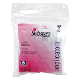 Swisspers Cotton Swabs 80 Count Cosmetic Applicators (Pack of 2)