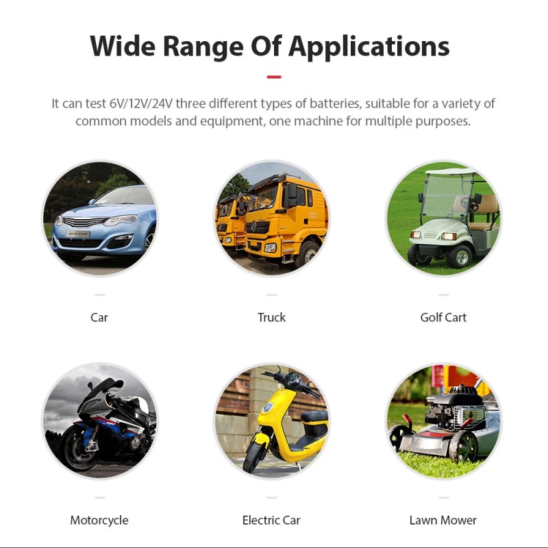 KINGBOLEN 6V 12V&24V Heavy Duty Truck Car Battery Load Tester