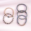 RISHEGAE Heishi Beaded Stretch Bracelets for Women Stackable Gold Polymer