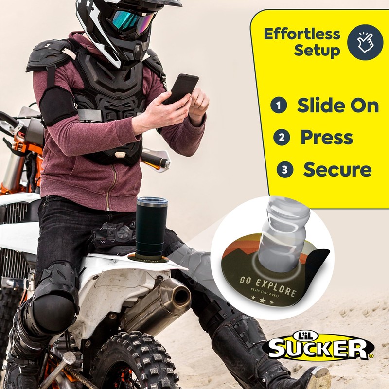 Lil Sucker Suction Cup Holder – Universal Drink Holder for