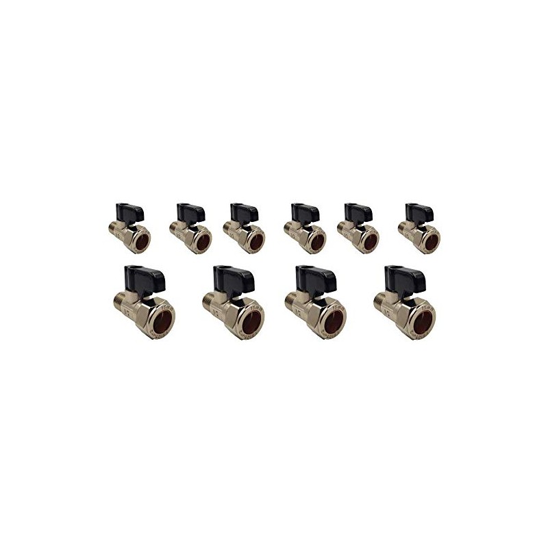 Aumix 15mm x 12mm Isolating Valve with Handle UK Compression