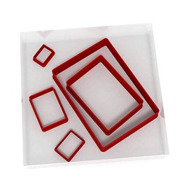 Set of 5 Rectangle Cutters Fondant Polymer Cookie Icing Crafts Clay