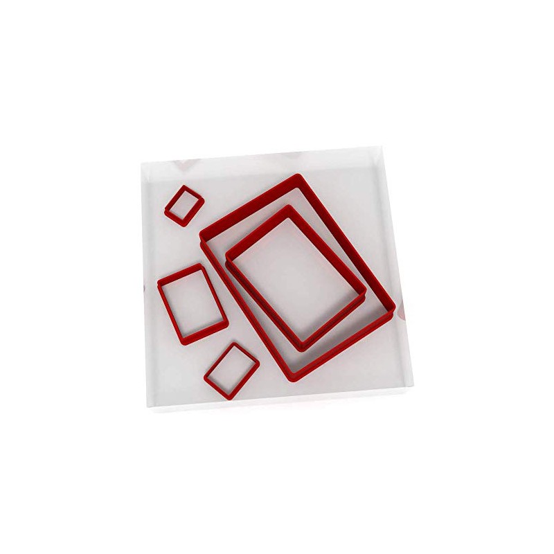 Set of 5 Rectangle Cutters Fondant Polymer Cookie Icing Crafts