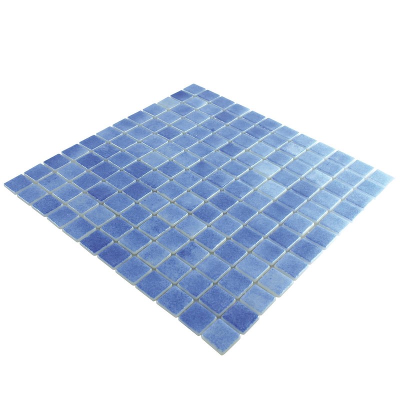 Glass Swimming Pool Mosaic Antonio Sky Blue Kitchen Back Wall