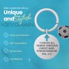 Christian Soccer Keychain with Philippians 4:13 Verse