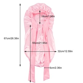 LadayPoa Double Layer Sleep Cap with Hair Ties for Women Long Hair Bonnet for Curly Hair Waterproof Satin Hair Cap for Sleeping Extra Large Adjustable Satin Bonnet for Women