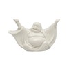 Cheering Happy Buddha Porcelain Statue