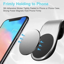 TED-30 Magnetic Car Phone Holder L Shape Car Air Vent Clip Magnet Universal Cellphone Bracket Stand