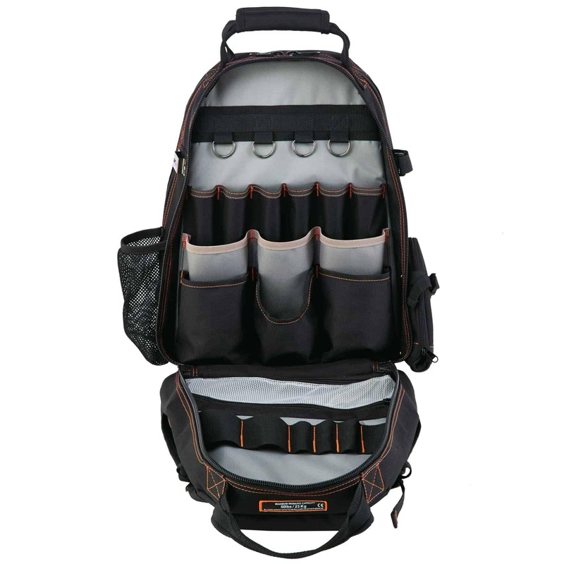 Ergodyne Arsenal 5843 Tool Backpack Dual Compartments,Black,Regular