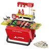 HUAJUN Barbecue Grill Toy Set with Checkout Panel,BBQ Kids Kitchen