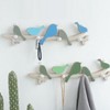 Natural Wood New Wall Mount Hook Choose 1 Blue