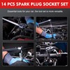 WIILDIS 14 PCS 3/8 Inch Drive Spark Plug Socket Set