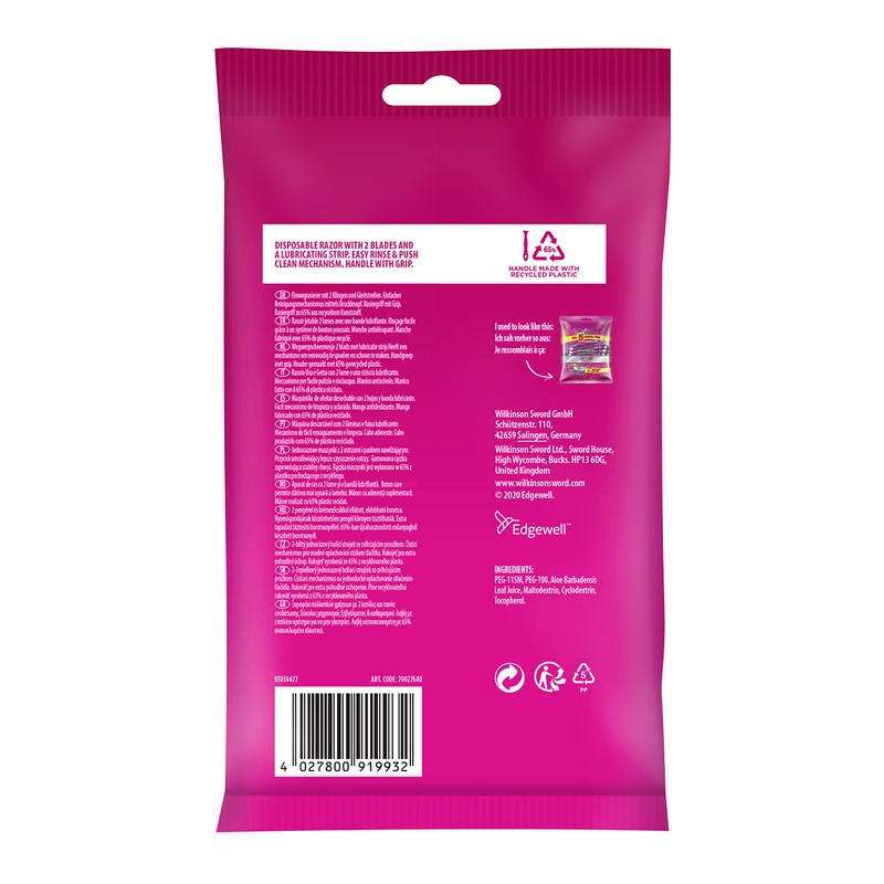 Wilkinson Extra II Beauty Disposable Machine Bags of 15)