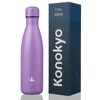 Konokyo Insulated Water Bottles,17 oz Double Wall Stainless Steel Vacumm