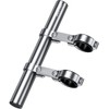 Airiar AR-H4-3-SILVER (Long/Silver) Bicycle Bracket Handle Bar Extension Bar Clamp