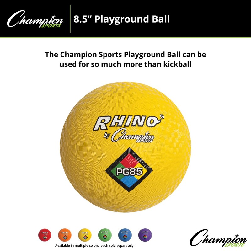 Champion Sports Rhino Playground Balls 8.5"D - Two Ply, Nylon