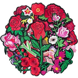 Cuncuny Assorted Flower Cuncuny Kids Girls Patch Sewing on/Iron on Patch Applique DIY Craft Embroidered Applique Patches (Assorted Flowers)