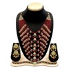 Aheli Multi Layered Red Pearl con Kundan Collar Pendiente Indio