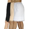 Underworks Cotton Knit Snip-A-Length Pettipants Culotte Slip Bloomers Split Skirt