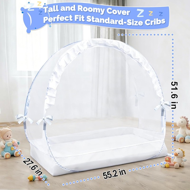 Baby Crib Tent Safety Net to Keep Baby in, Pop