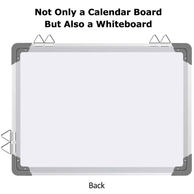 EAONE 16x12 in Double Side Whiteboard Calendar & Cork Board