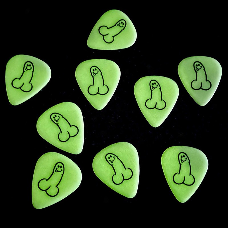 Glow In The Dark Novelty Guitar Picks- Celluloid Electric &