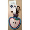 ALDI Quarter Slot Apple Shaped Key Fob Chain Ring Tag