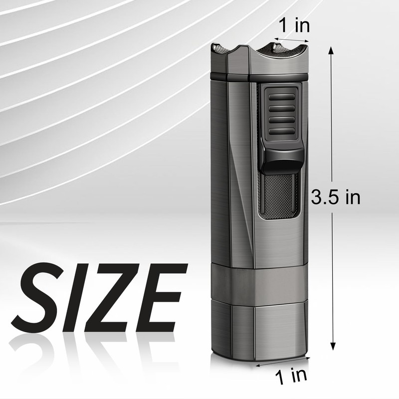 Kantion Torch Lighter, 4 Jet Flame Lighter Refillable Butane Windproof