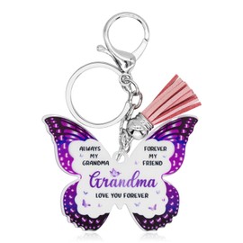 CHEERYMAGIC Nanny Gifts, Nanny Keyring Mothers Day Gifts Nanny Gifts from Grandchildren Best Nanny Gifts Keychain Gifts for Nanny Nana Christmas Birthday Present A7HDYSK (Grandma)