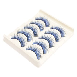 Baluue 5pairs False Lashes Rhinestones Dramatic Eyelashes for Eye-catching Makeup for Dance and Special Occasions