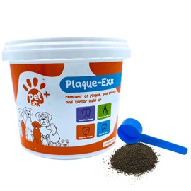 PlaqueExx Plaque and Tartar Remover for Dogs and Cats - Takes Plaque Off Your Pets Teeth PLUS No More Bad Breath - Teeth & Gum Dental Care Formula With Added Mint Powder (100g)