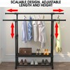 Unbranded Heavy Duty Clothing Garment Rack Rolling Clothes Organizer Double
