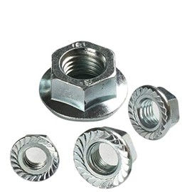 100 5/16-18 SERRATED FLANGE WIZ NUT - ZINC PLATED One Bag of 100 Replacement Threaded Nuts Assortment Set