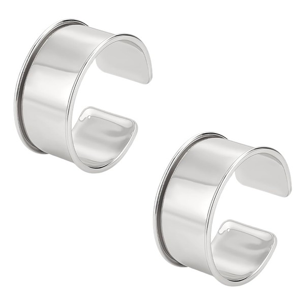 UNICRAFTALE Pack of 2 Ribbed Bangle Punk Style Wide Band