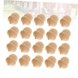 VILLCASE Pack of 30 Acorn Art Projects Acorns and Pine Cones for Decoration Save Your Acorns Craft Acorn Wood Acorns Jewellery Acorn Craft Simulation Acorn Wood Bamboo Blush