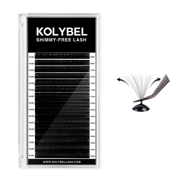 KOLYBEL SHIMMY-FREE Lash Extension 0.05 D Curl Volume Lash Extensions
