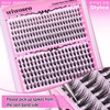 wiwoseo Bottom Lash Clusters with Bottom Lashes Clusters Wispy Lash
