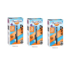 Paper Mate InkJoy Gel Pens, Medium Point, Black, 12 Count - 1951719, 3 Pack