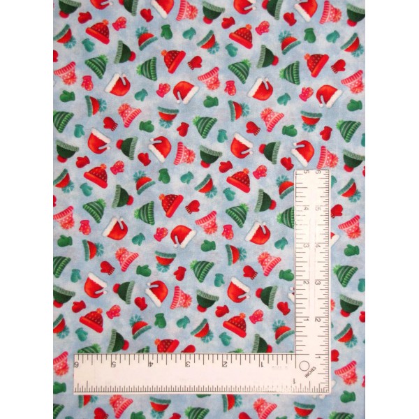 Studio E Fabric Christmas Snow Angels Fabric Hats and Mittens