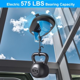 Battery Suction Cup – Cordless Vacuum Lifter for Tiles Glass, Marble, 10 in Diameter, 260 KG Suction Power, LCD Display for Suction Power & Battery Level, 4000 mAh Battery, 8h Runtime