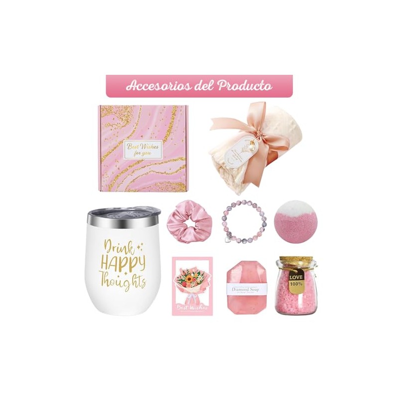 Regalos de cumpleaños y bienestar para mujeres, cesta única de