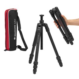 Manfrotto Befree GT PRO 4-Section Aluminum Travel Tripod Legs, Black Matte