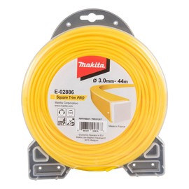 Makita E-02886 Strimmer Line Square 3.0 mm x 44 m Square Trim PRO Longlife Reinforced Trimmer Line Nylon Yellow for Strimmer and Brush Cutter