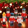 Christmas Ornament Nutcracker Soldiers,6 Pcs Mini Christmas Nutcracker Figures for