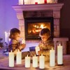 Hanzim Flameless Flickering Battery Operated Candles 9PACK Real Wax Pillar
